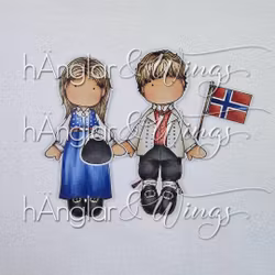 Clear Stamps - Norske bunader / Norwegian national costumes