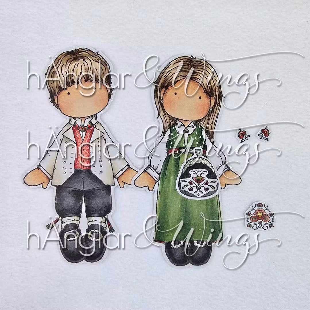 Clear Stamps - Norske bunader / Norwegian national costumes