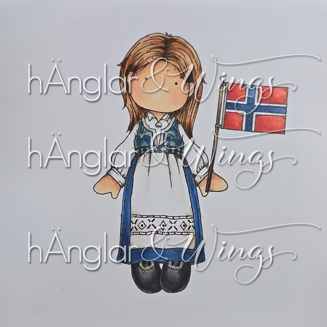 Clear Stamps - Norske bunader / Norwegian national costumes