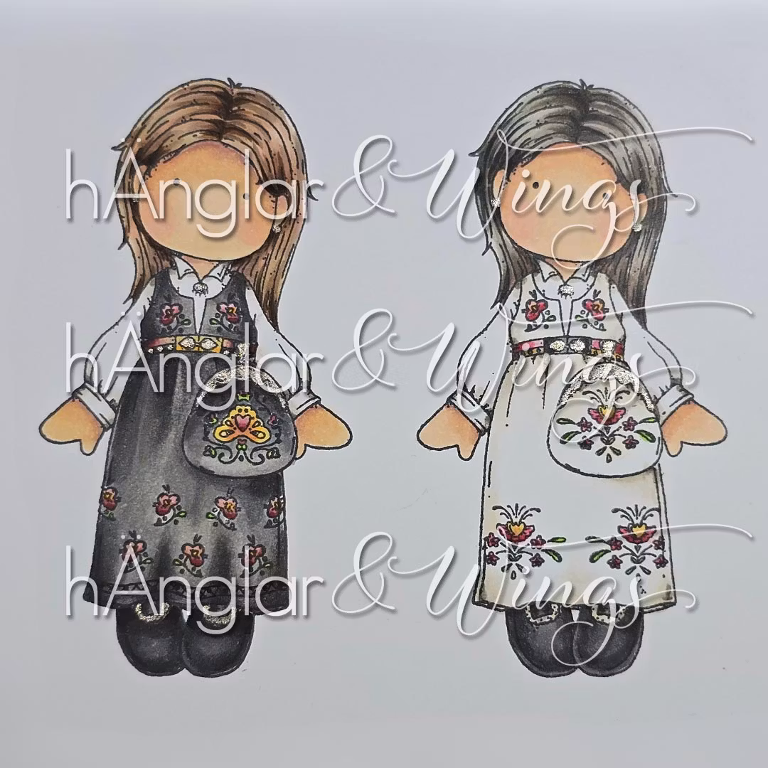 Clear Stamps - Norske bunader / Norwegian national costumes