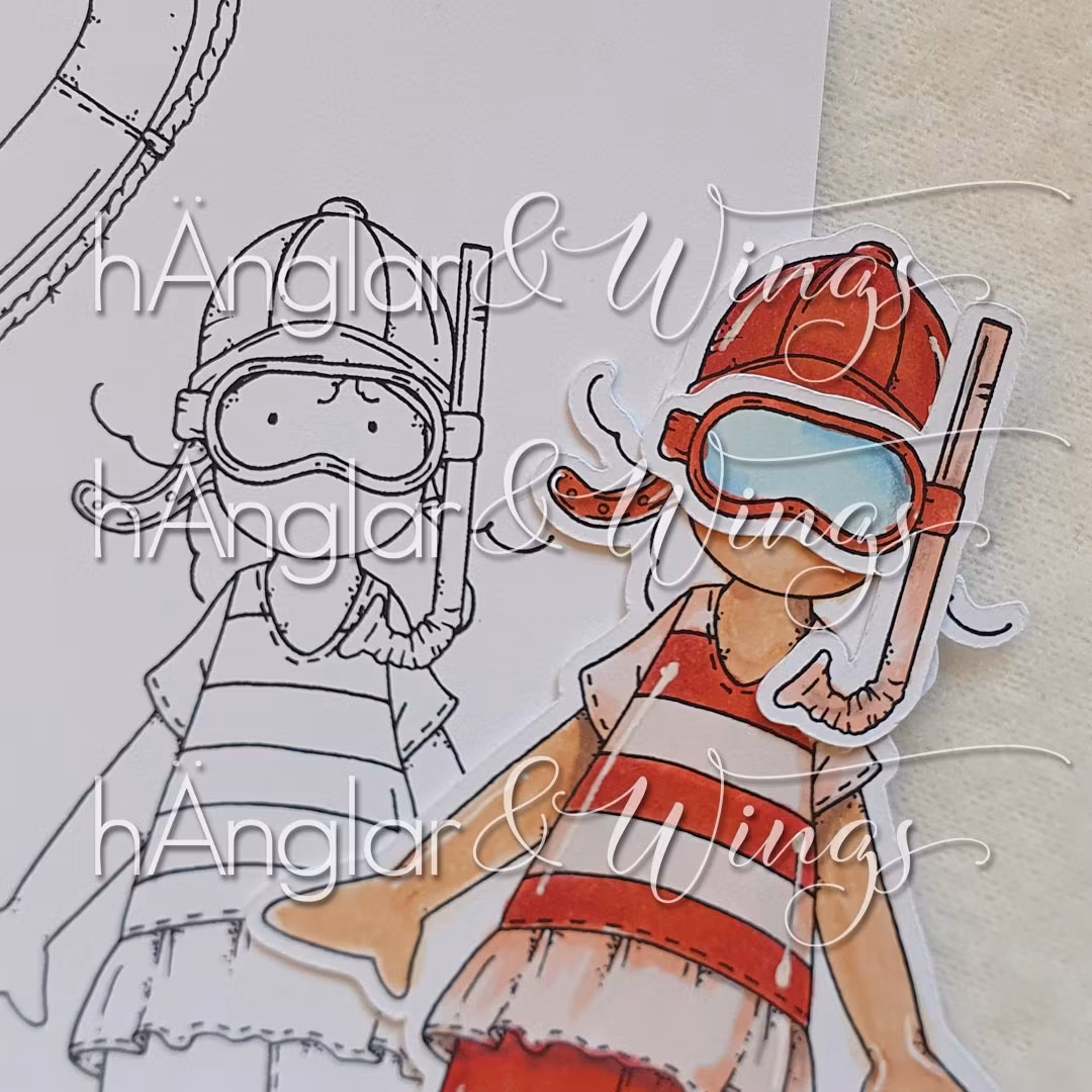 Clear Stamps - Långa badfolk (Försommarkit -26)