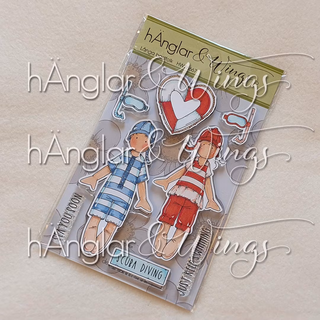 Clear Stamps - Långa badfolk (Försommarkit -26)