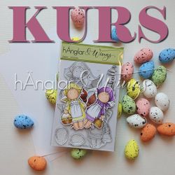 Färgläggningskurs *med stämpel* Blåkullor HW22336