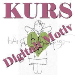 Färgläggningskurs *med digi-stämpel*  Retro Lång hÄngla