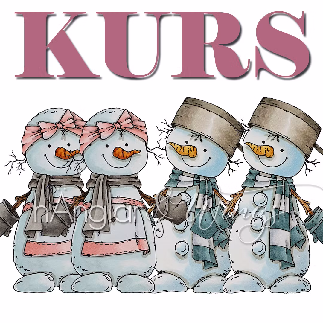 Färgläggningskurs *utan stämpel*  Snögubbar