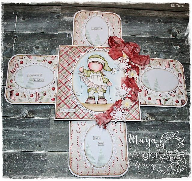Clear Stamps - Girlandtomtar / Garland Santas