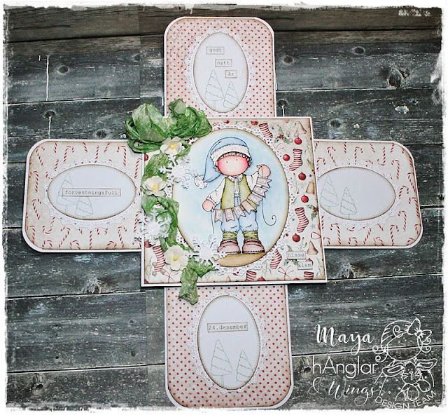 Clear Stamps - Girlandtomtar / Garland Santas