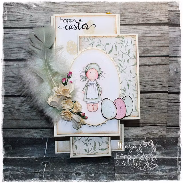 Clear Stamps - Småkullor / Small easter girls A7