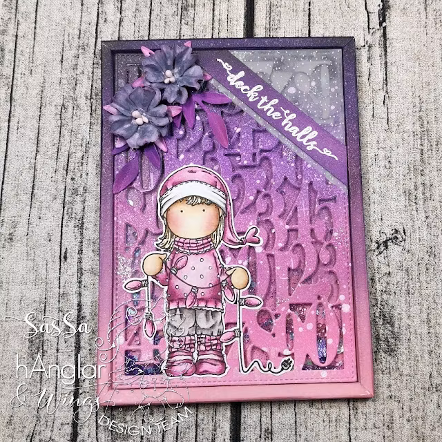 UTGÅTT - Clear Stamps - Tomtar med Ljusslinga