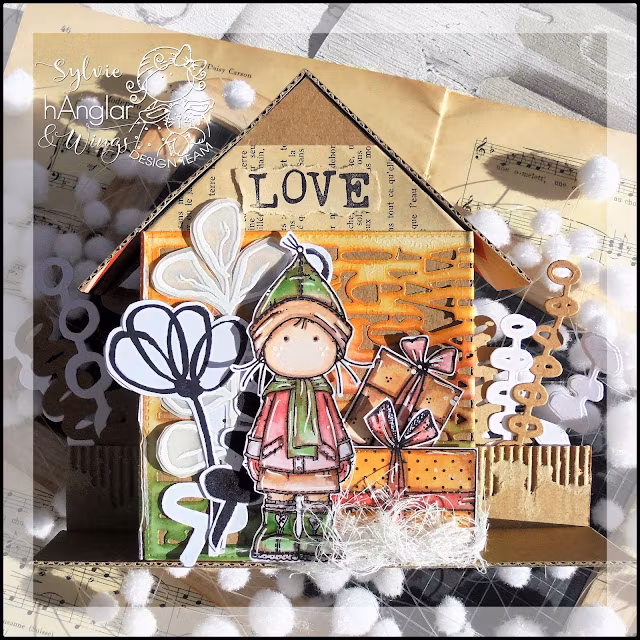 Clear Stamps - Tomtar med paket och skylt