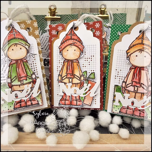 Clear Stamps - Tomtar med paket och skylt