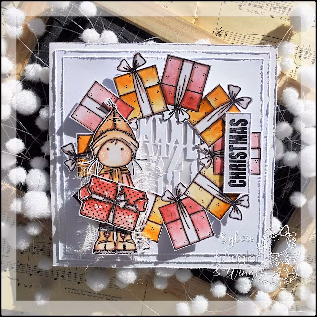 Clear Stamps - Tomtar med paket och skylt