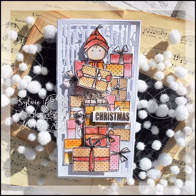 Clear Stamps - Tomtar med paket och skylt