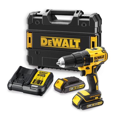 Skruvdragare, borrmaskin 18 V, 2 batterier LI-ION 1,5Ah, DeWalt