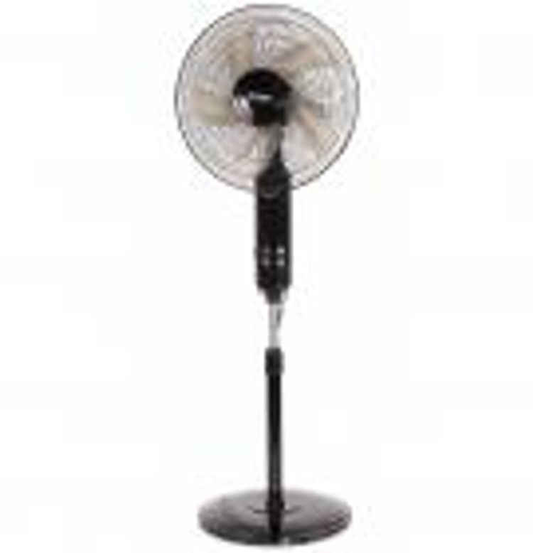 Golvfläkt med fjärr, tyst och stabil, 3 hastigheter, teleskopfot, 39cm 50W 125cm hög "Volteno"