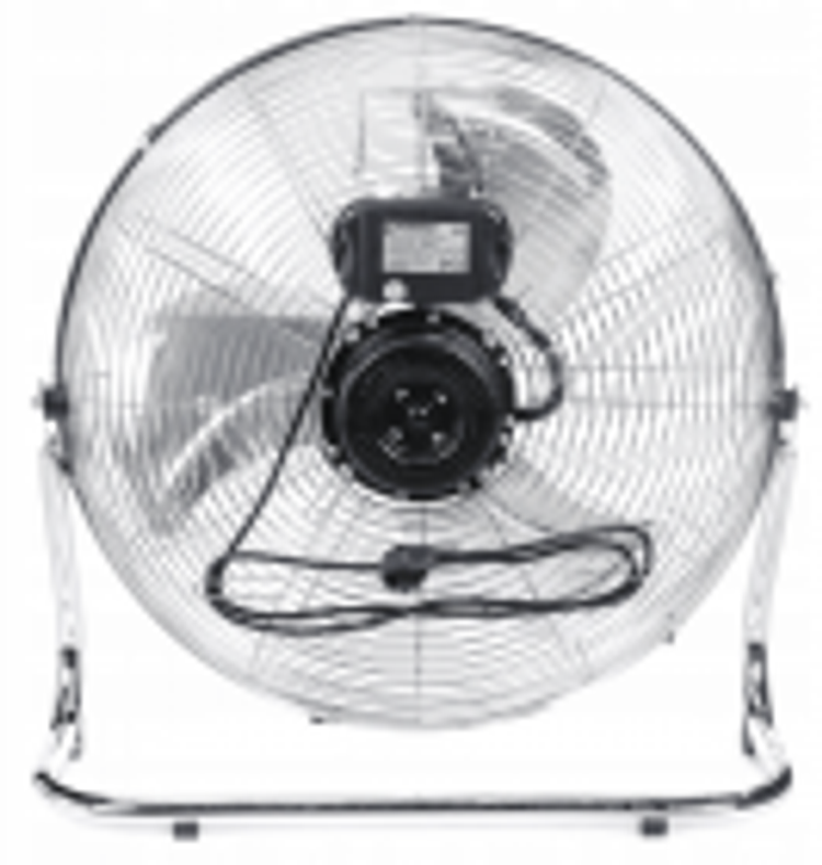 Stor kraftfull fläkt 250W, golvmodell, ganska tyst, rostfritt 50cm (20"), Powermat