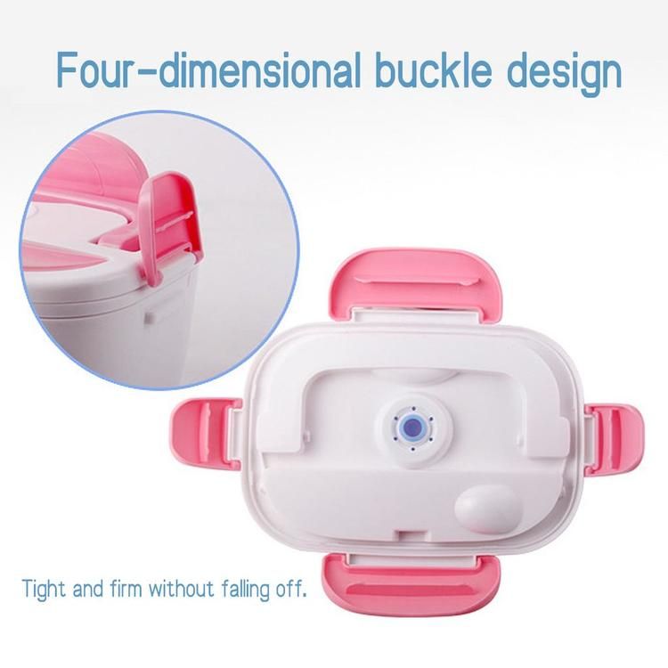 Elektrisk uppvärmd lunchbox bärbar 2 i 1, 12-24 Volt