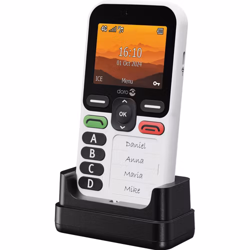 Doro Mobiltelefon 4G Leva X10 Vit/Svart