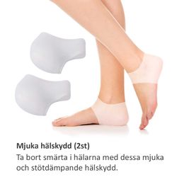 Hælstøtter i myk silikon (2 stk)