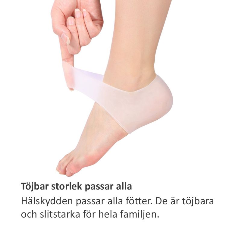 Hælstøtter i myk silikon (2 stk)