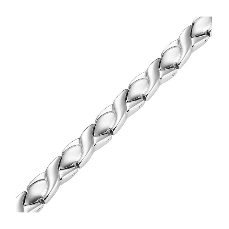 Slim magnetisk armbånd (sølv)