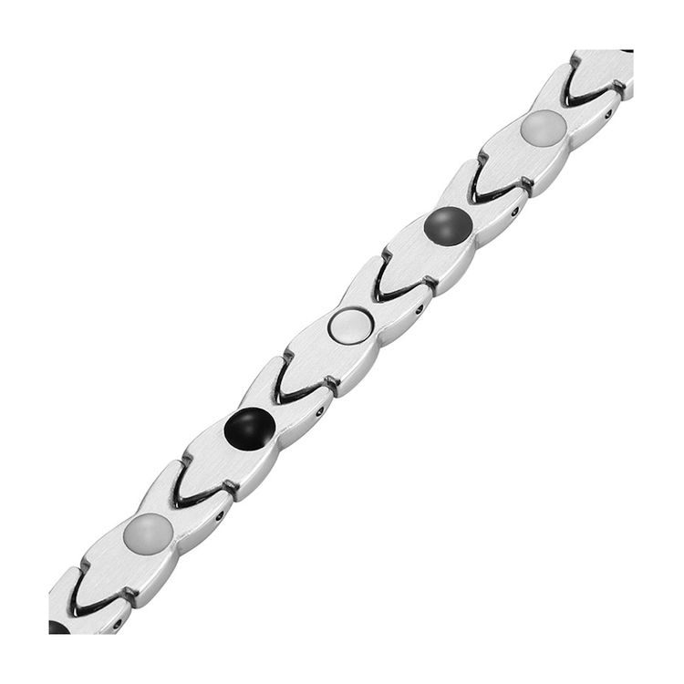 Slim magnetisk armbånd (sølv)