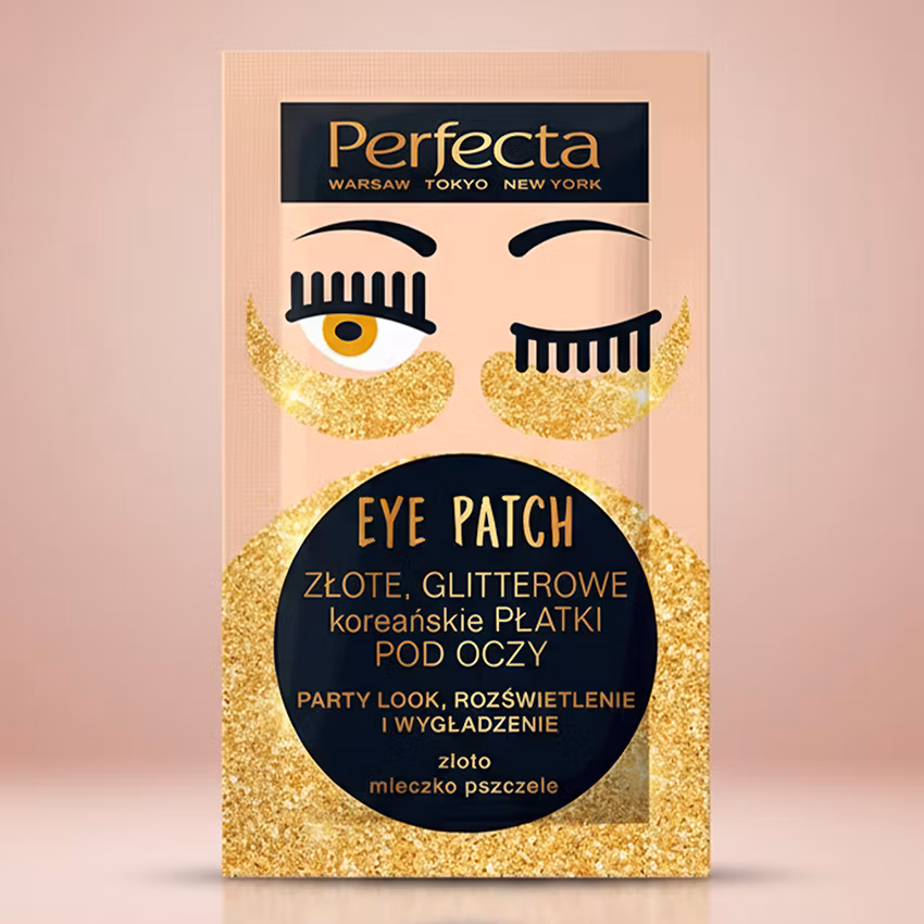 Øyeplaster gullglitter (5 par)