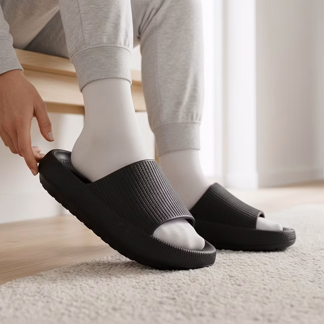 Ekstra myke tøfler (svarte)