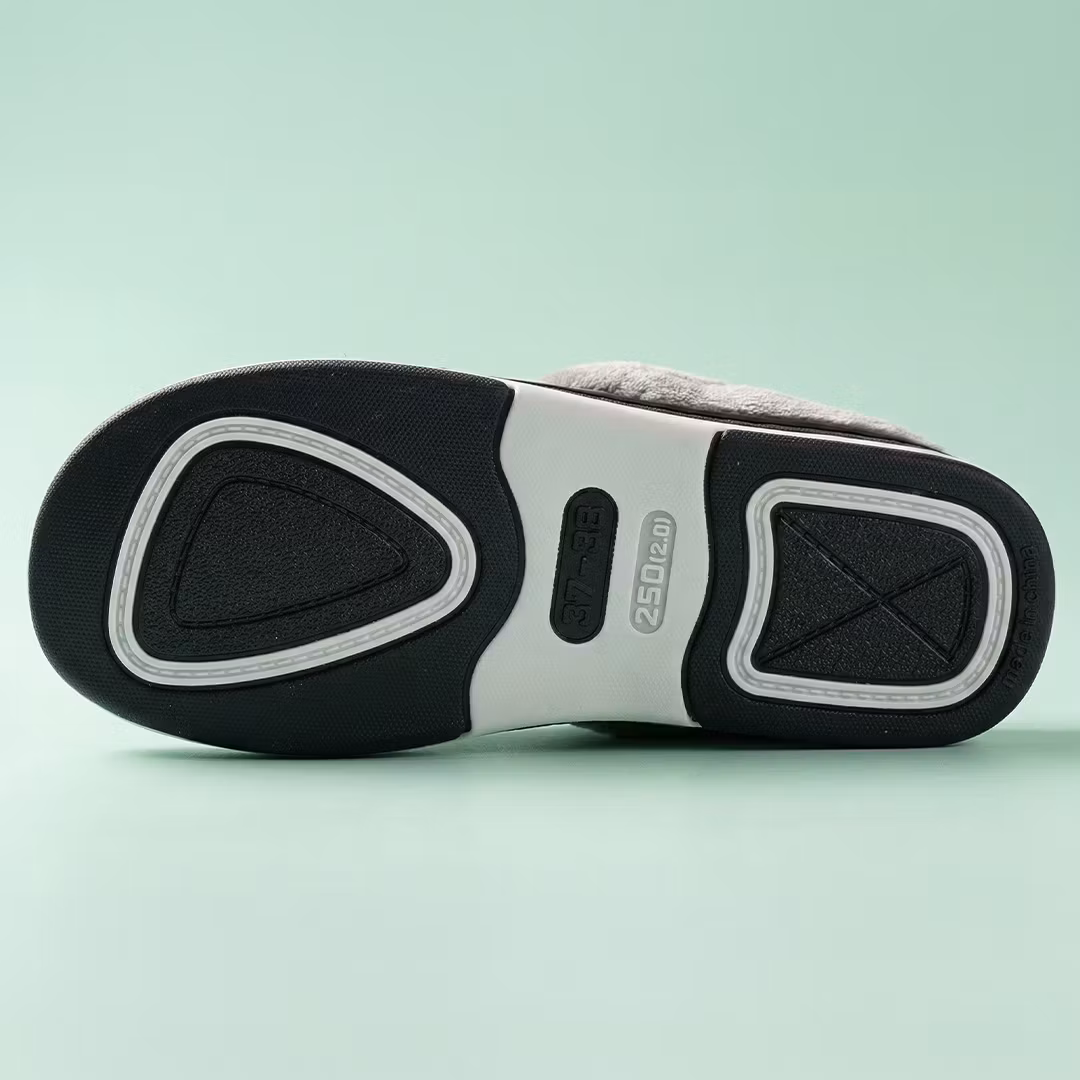 Lær tøfler (mørkeblå)