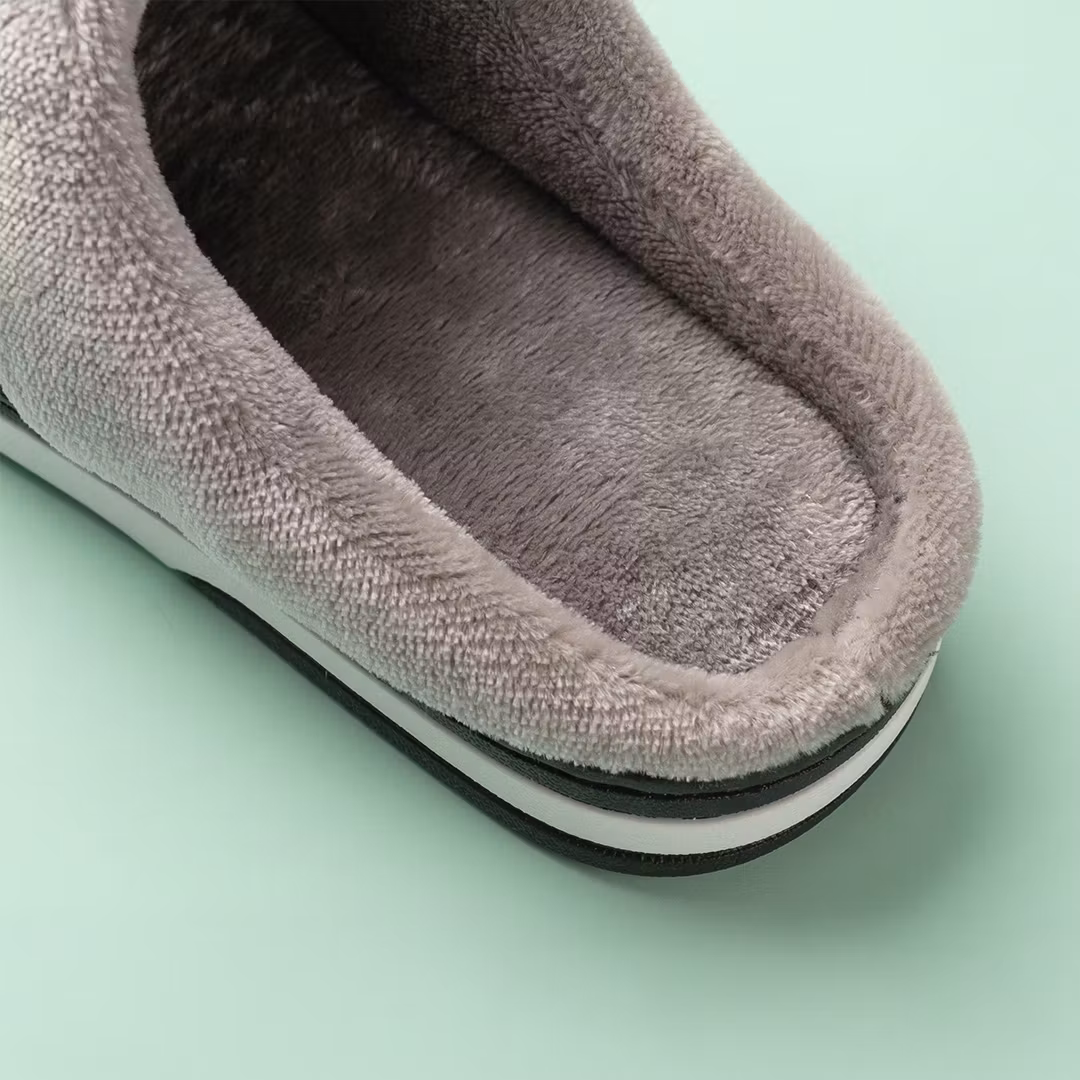 Tøfler i lær (svart)