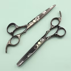 Frisørsaks blomst svart (2 stk)