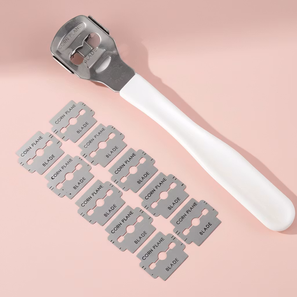 Fothøvel med 10 stk barberblad