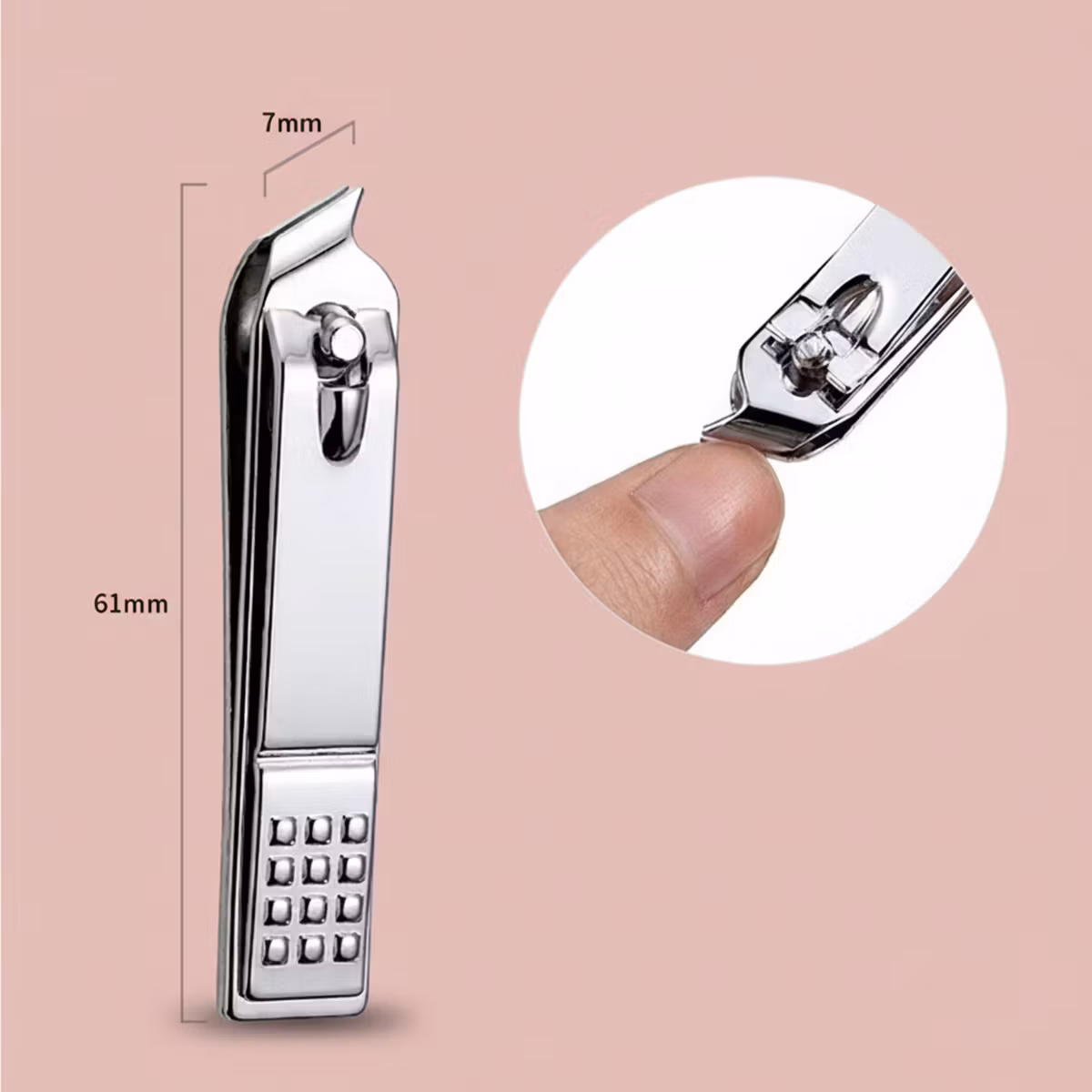 Negleklipper skjev kant