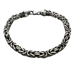 Catwalk - Massiv Fyrkantig Kejsarlänk Oxiderat Silver