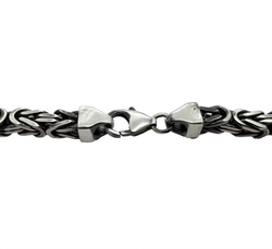 Catwalk - Massiv Fyrkantig Kejsarlänk Oxiderat Silver