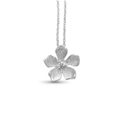 Catwalk Exclusive - Halsband Stardust Flower Rhodinerat Silver