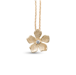 Catwalk Exclusive - Halsband Stardust Flower Förgyllt Silver