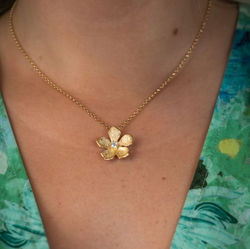Catwalk Exclusive - Halsband Stardust Flower Förgyllt Silver