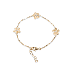 Catwalk Exclusive - Armband Stardust Triple Flower Förgyllt Silver