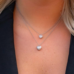 Catwalk Exclusive - Halsband Stardust Heart Rhodinerat Silver