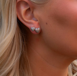 Catwalk Exclusive - Örhängen Stardust Heart Rhodinerat Silver