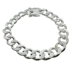 Catwalk - Pansarlänk Armband med Kistlås Silver