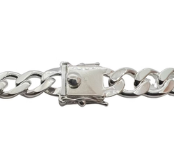 Catwalk - Pansarlänk Armband med Kistlås Silver
