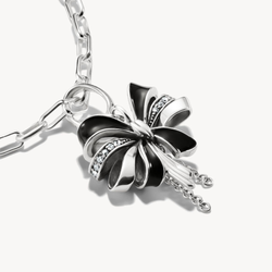 Thomas Sabo -  ROSETT SVART CONNECT SILVER