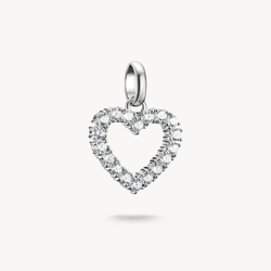 Thomas Sabo - HJÄRTA MED VITA STENAR CONNECT SILVER