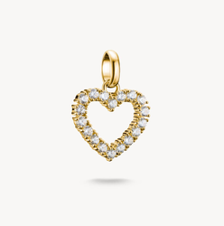Thomas Sabo - HJÄRTA MED VITA STENAR CONNECT GULDPLÄTERAD