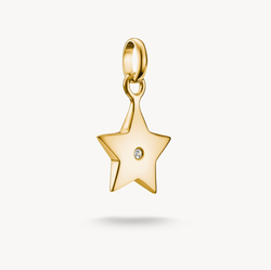 Thomas Sabo - STJÄRNA MED VIT STEN CONNECT GULDPLÄTERAD