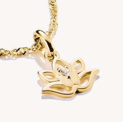 Thomas Sabo - LOTUSBLOMMA MED STEN CONNECT GULDPLÄTERAD