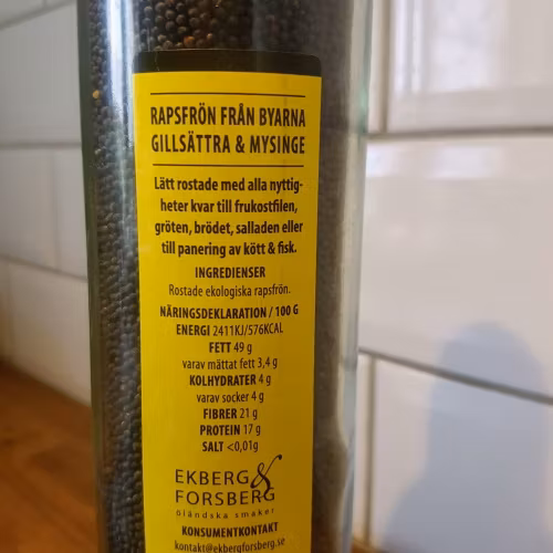Rostade rapsfrön