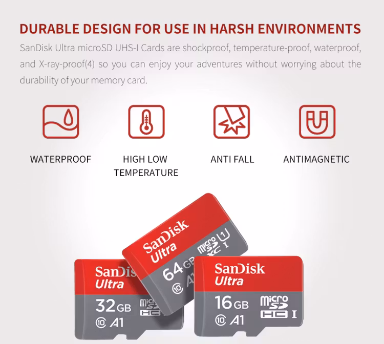 Sandisk Ultra Micro SD Minneskort - 32 GB